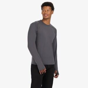 Ski doo 4545740607 Performance LS Tee (Charcoal Grey)  - Medium